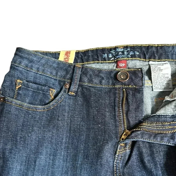 Nevada jeans ,women 12 petite. NWT,dark blue ,vintage ?,denim ,cottagecore. - Picture 9 of 13